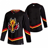 Calgary Flames Blank Black Adidas 2020-21 Reverse Retro Alternate Jersey Dzhi,baseball caps,new era cap wholesale,wholesale hats